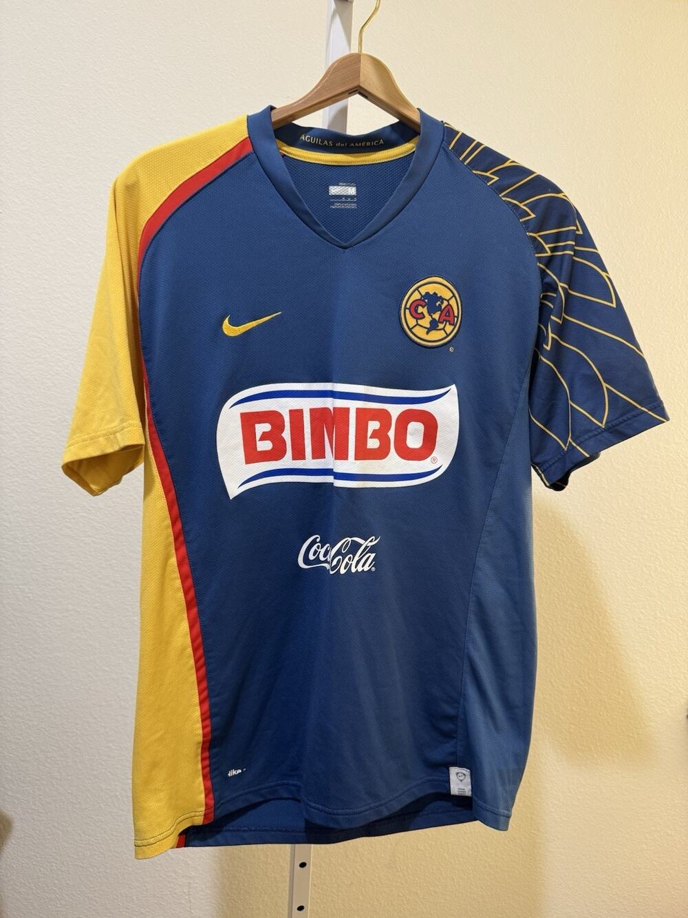 Nike Club America RARE Home 2009/10 Soccer Jersey BIMBO CORONA COCA COLA Aguilar